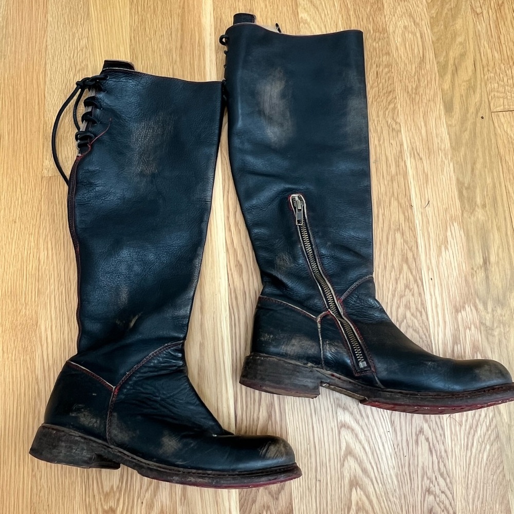 Bed Stu Black Heeled Boots
